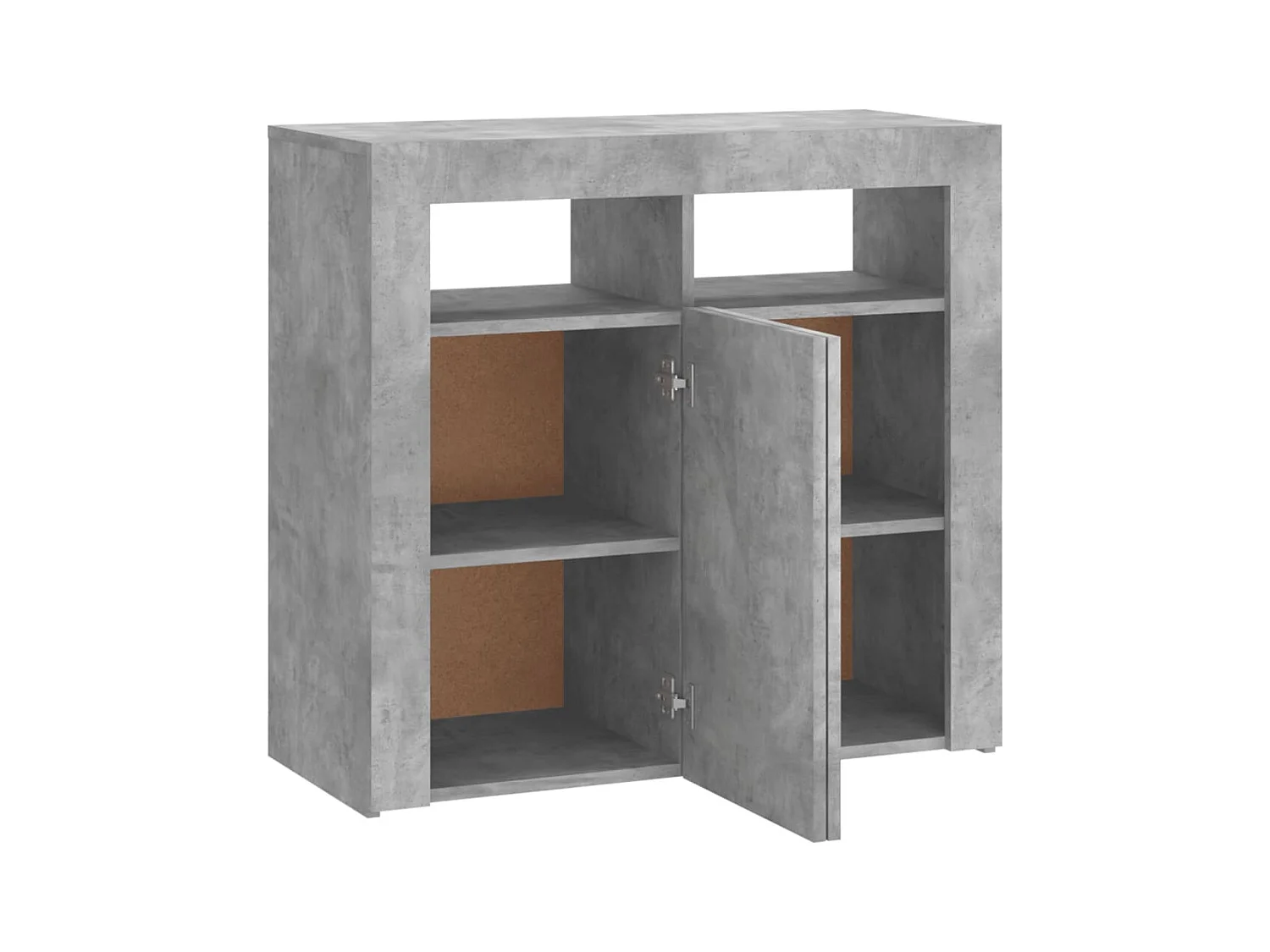 Buffet aparador cômoda armário organizador cozinha sala sala com luzes LED 80 x 35 x 75 cm cinza 02_0030006