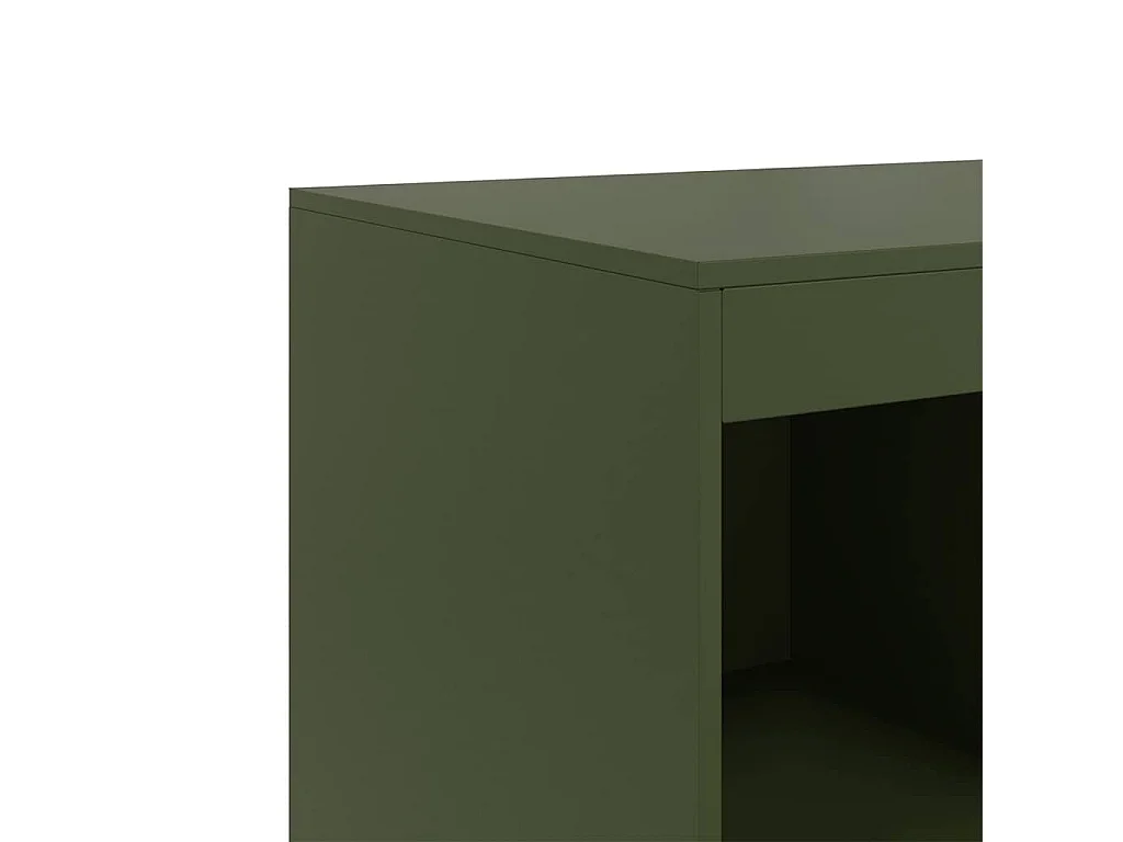 Aparador buffet cómoda armario mueble organizador cocina salón salón oliva 67 x 39 x 95 cm verde acero 02_0036584
