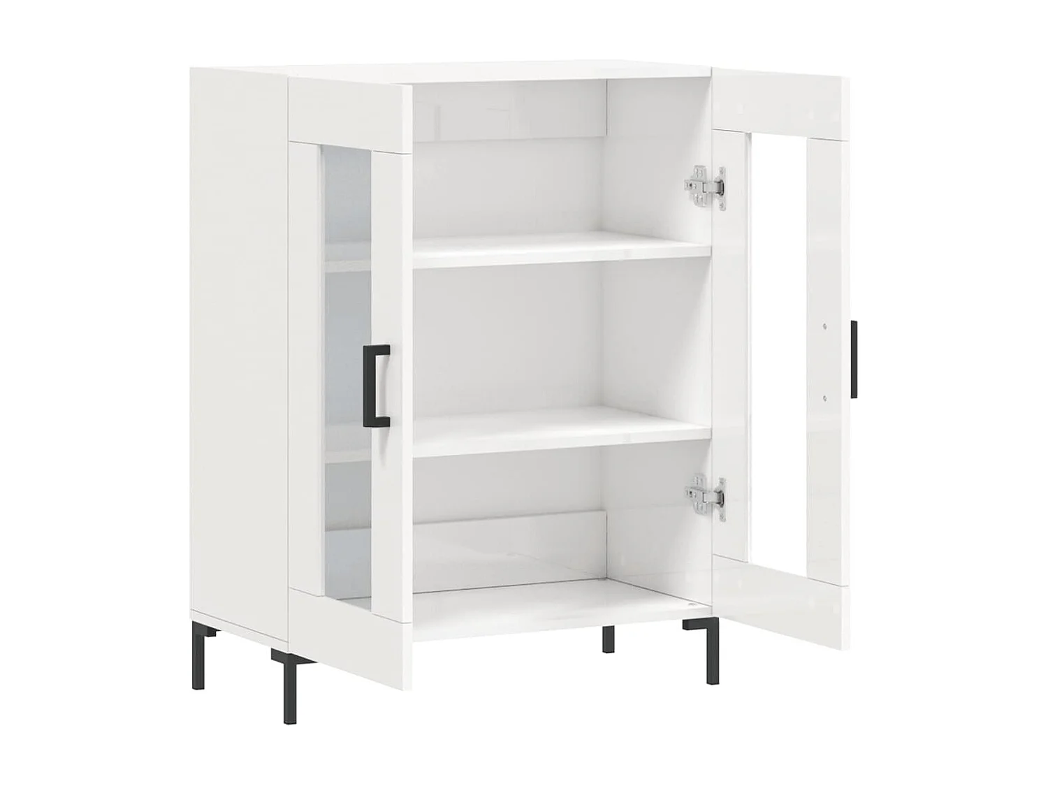 Credenza buffet cassettiera mobile contenitore organizer cucina soggiorno lucido 69,5 x 34 x 90 cm derivati ​​del legno bianco 02_0030738
