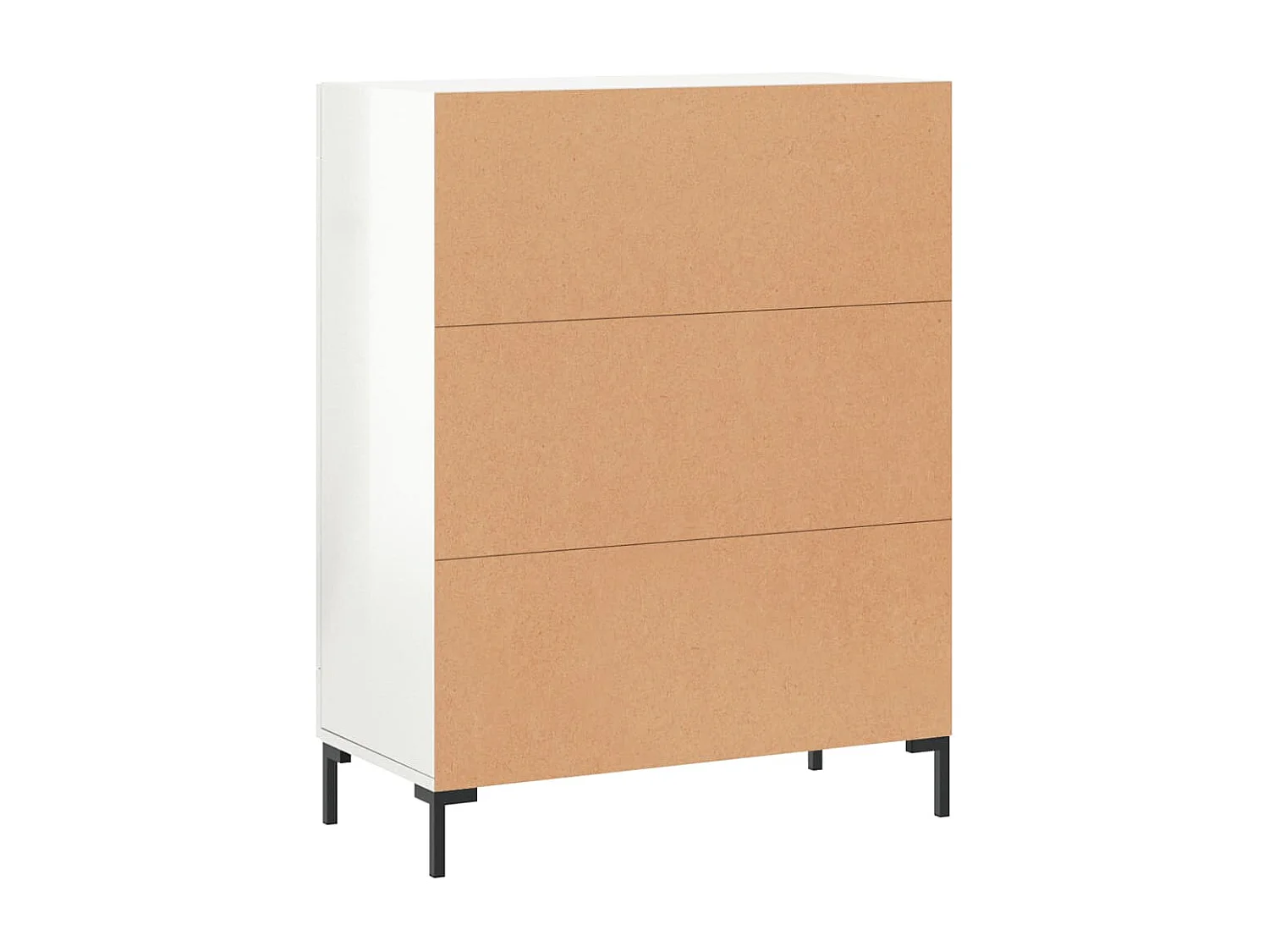 Credenza buffet cassettiera mobile contenitore organizer cucina soggiorno lucido 69,5 x 34 x 90 cm derivati ​​del legno bianco 02_0030738