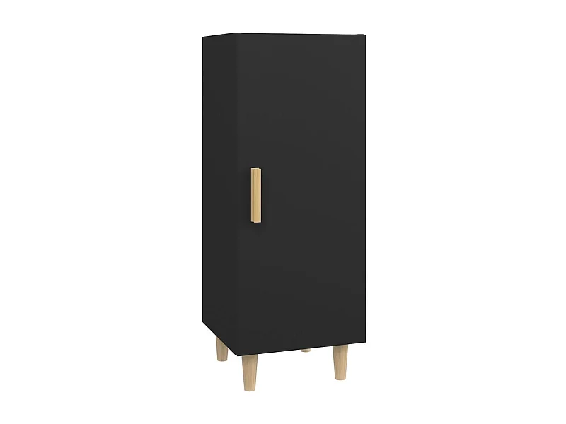 Aparador buffet cómoda mueble almacenaje organizador cocina salón salón 34,5 x 34 x 90 cm madera contrachapada negra 02_0035889