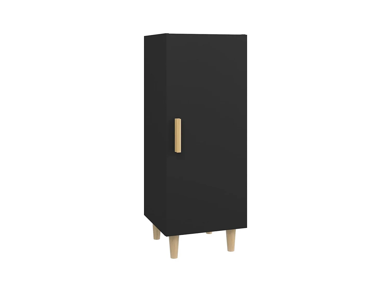 Credenza buffet cassettiera mobile contenitore organizer cucina soggiorno soggiorno 34,5 x 34 x 90 cm multistrato nero 02_0035889