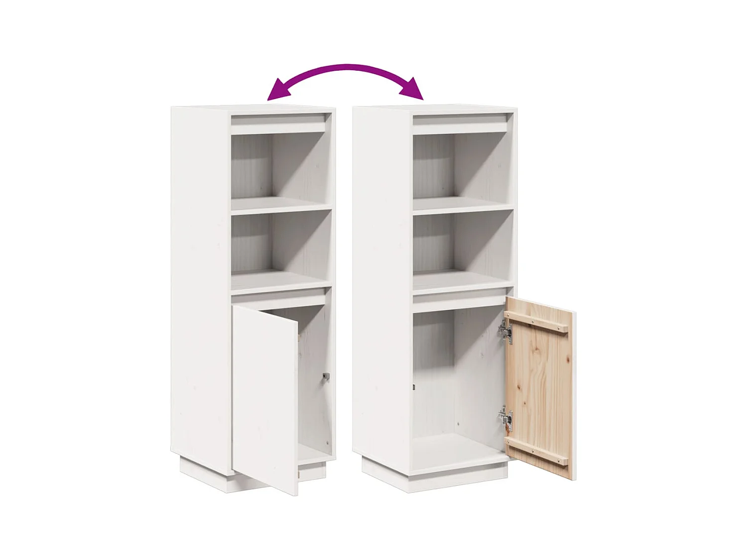 bahut commode armoire bois blanche 37 x 34 x 110 cm 02_0032441