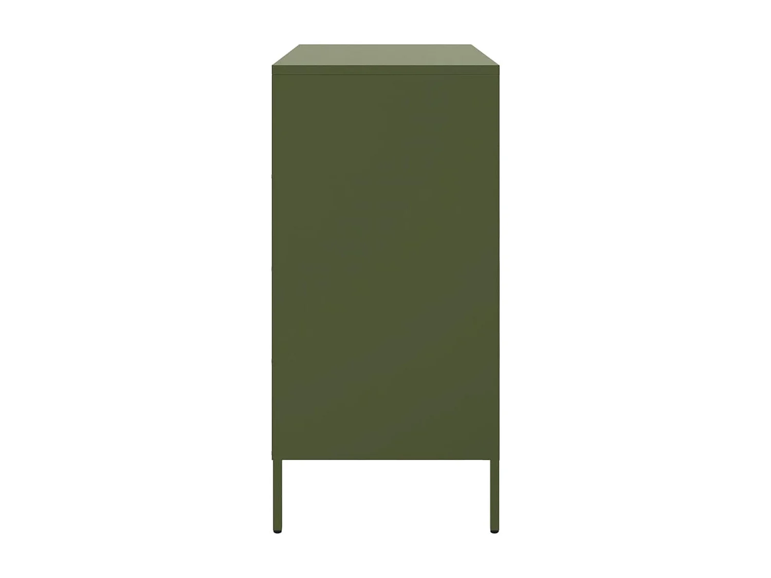 Credenza buffet cassettiera mobile contenitore organizer cucina soggiorno soggiorno oliva 68 x 39 x 79 cm verde acciaio 02_0036590