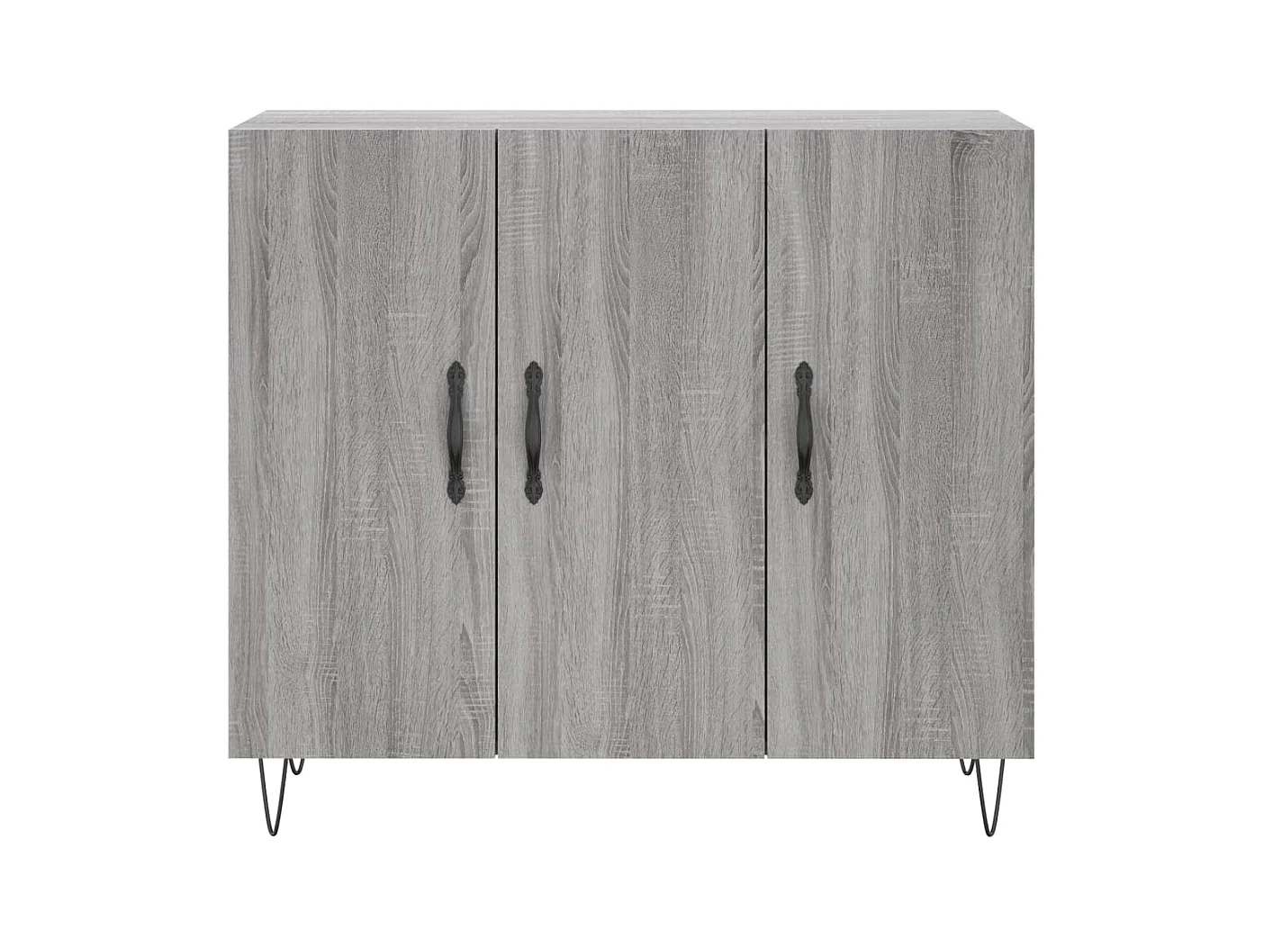 Aparador buffet cómoda armario unidad de almacenamiento organizador cocina salón salón Sonoma 90 x 34 x 80 cm madera contrachapada gris 02_0036554