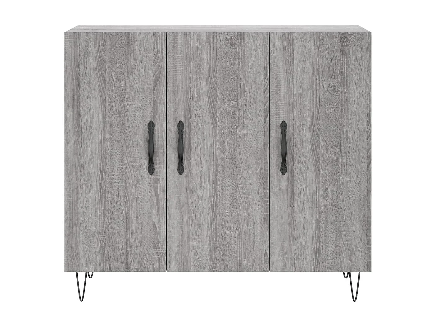 Aparador buffet cómoda armario unidad de almacenamiento organizador cocina salón salón Sonoma 90 x 34 x 80 cm madera contrachapada gris 02_0036554