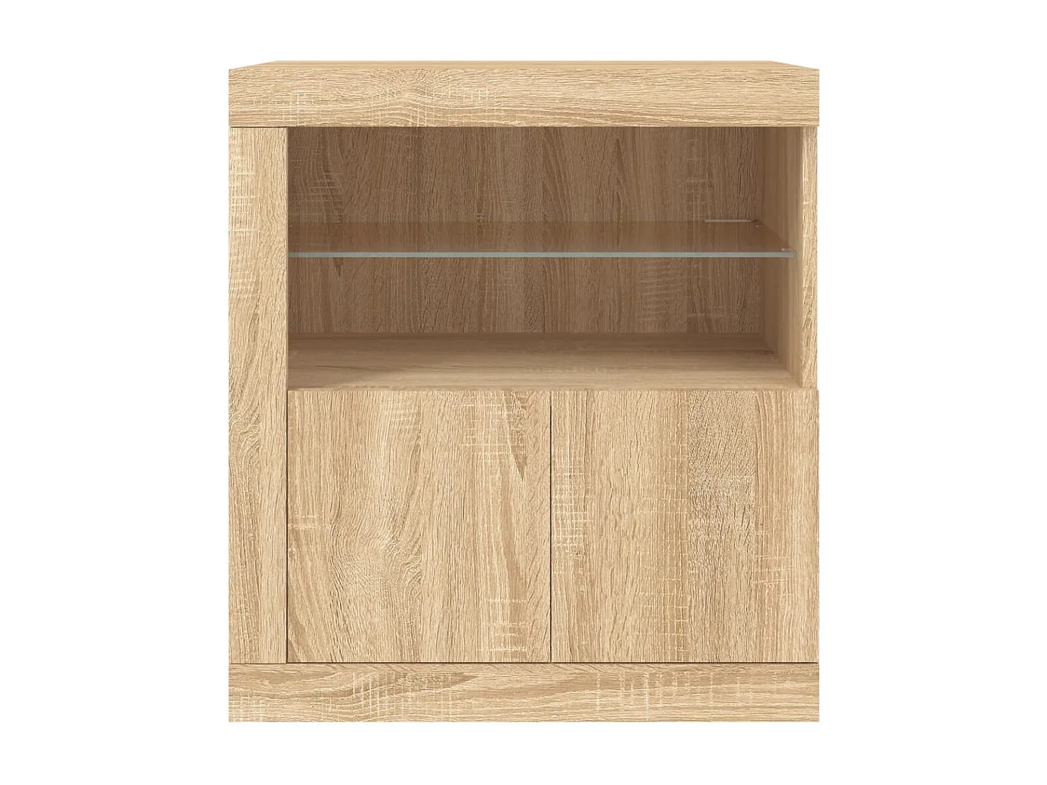 Credenza buffet cassettiera mobile contenitore organizer cucina soggiorno soggiorno con luci a LED sonoma 60,5 x 37 x 67 cm marrone 02_0029966