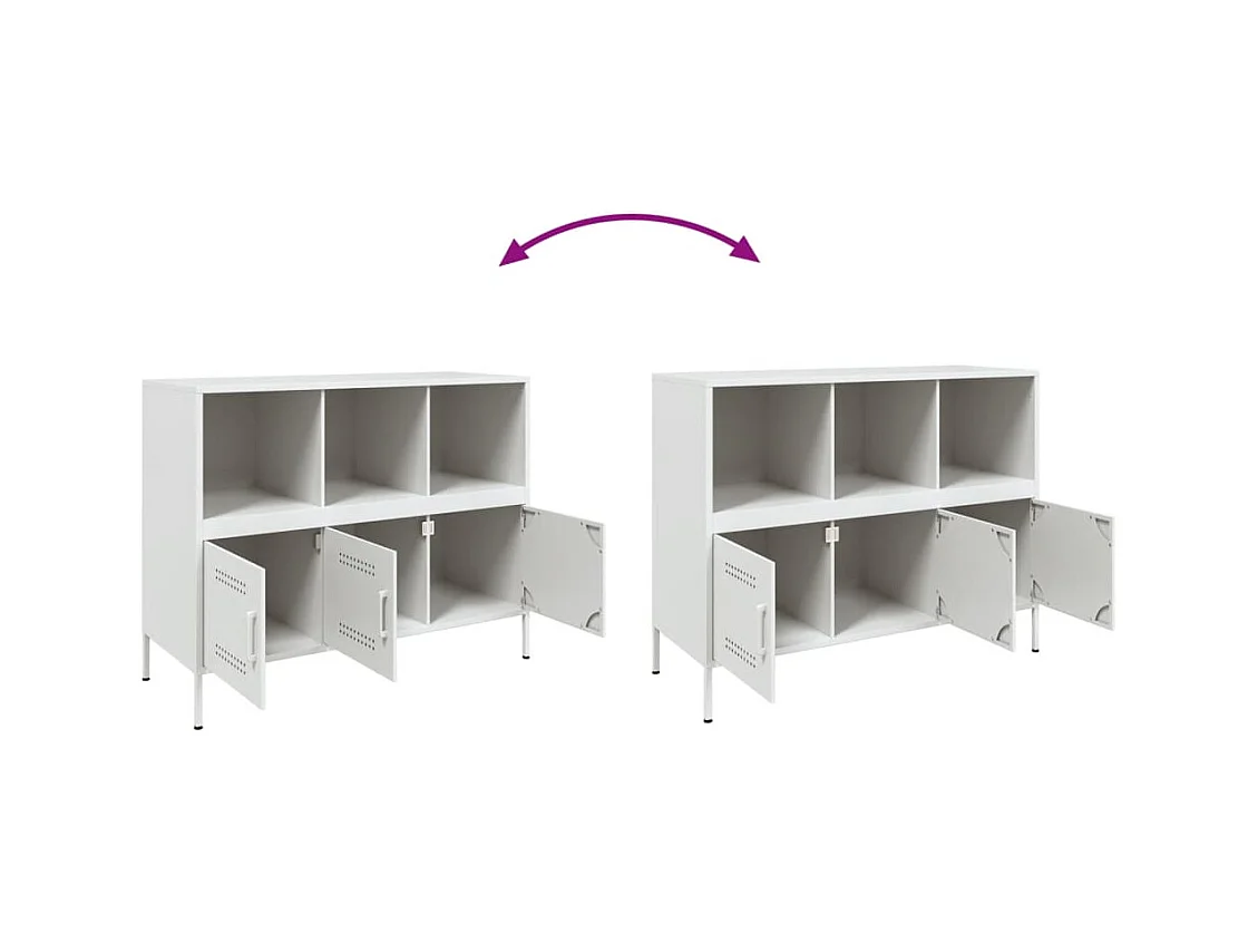 bahut commode armoire blanche 100.5 x 39 x 79 cm 02_0030149