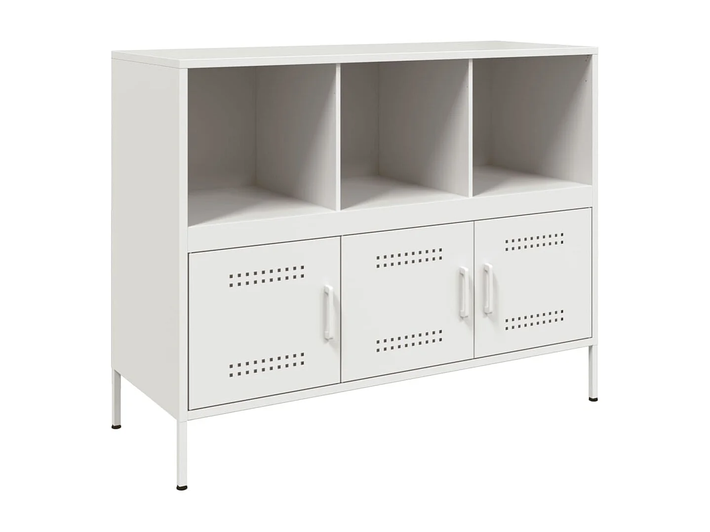 Aparador cómoda cómoda armario mueble organizador cocina salón salón 100,5 x 39 x 79 cm acero blanco 02_0030149