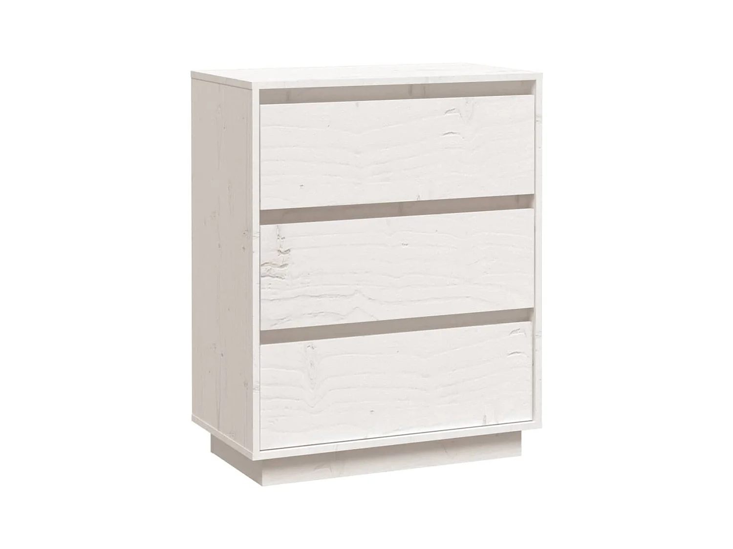 Credenza buffet cassettiera mobile contenitore organizer cucina soggiorno soggiorno 60 x 34 x 75 cm legno massello di pino bianco 02_0030349