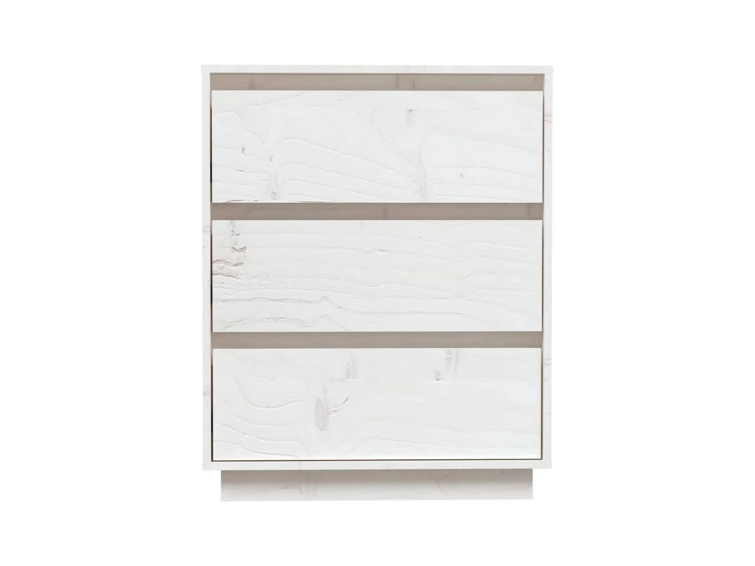 Credenza buffet cassettiera mobile contenitore organizer cucina soggiorno soggiorno 60 x 34 x 75 cm legno massello di pino bianco 02_0030349