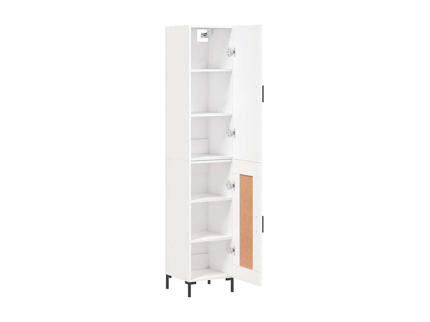 Credenza cassettiera cassettiera mobile contenitore organizer cucina soggiorno soggiorno alto 34,5 x 34 x 180 cm derivati ​​del legno bianco 02_0032415
