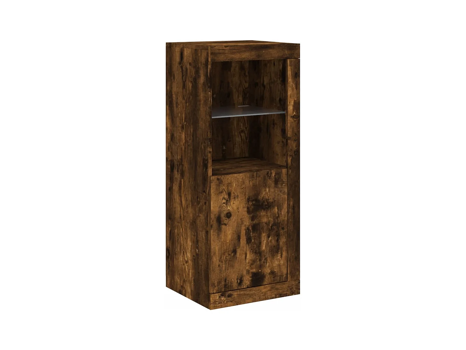 Credenza Credenza Comò Armadietto Portaoggetti Organizer Cucina Soggiorno Soggiorno con luci a LED 3 pezzi Legno composito marrone 02_0037210