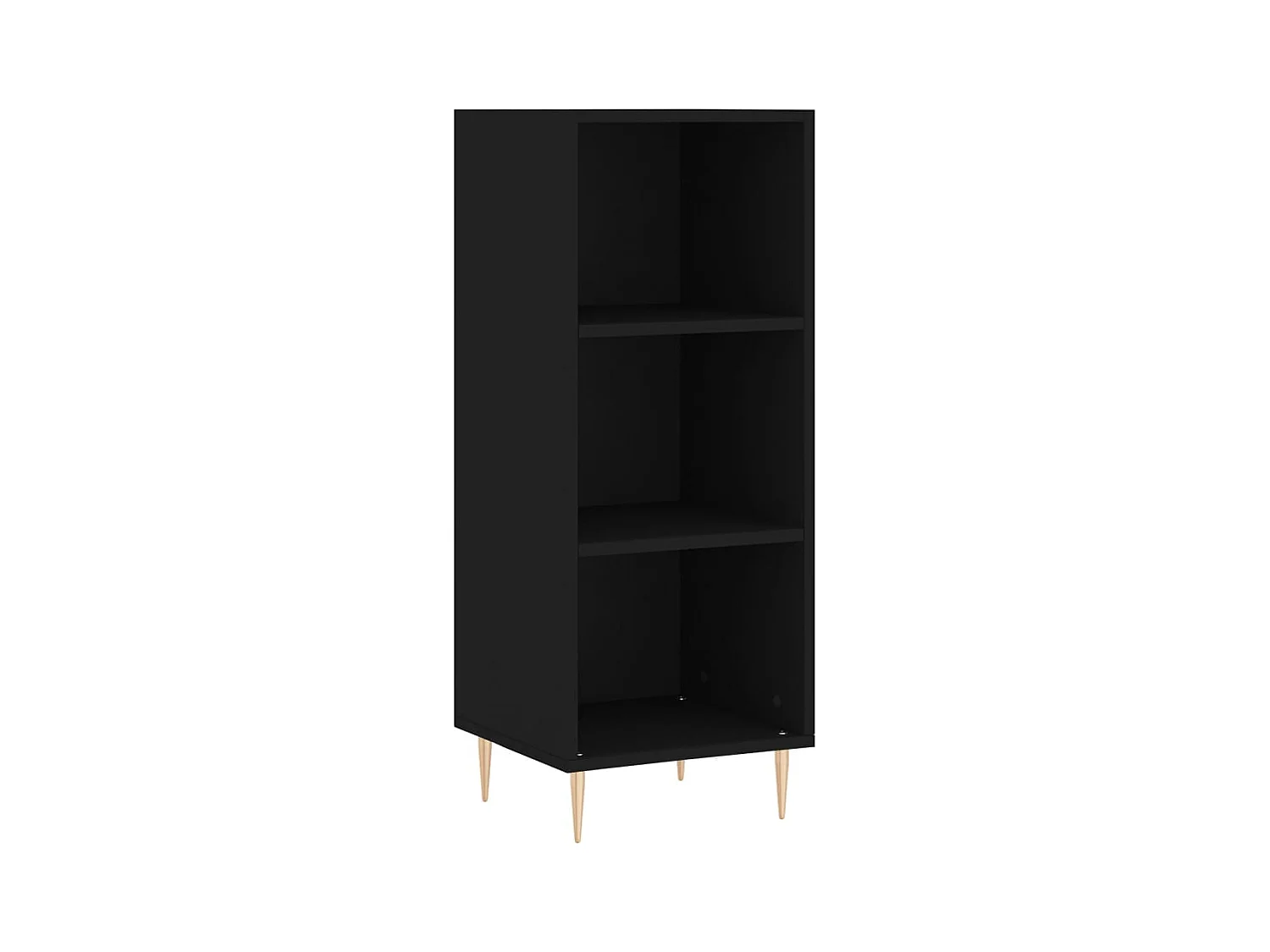 Buffet aparador cômoda armário unidade de armazenamento organizador cozinha sala de estar 34,5 x 32,5 x 90 cm madeira trabalhada preta 02_0035871