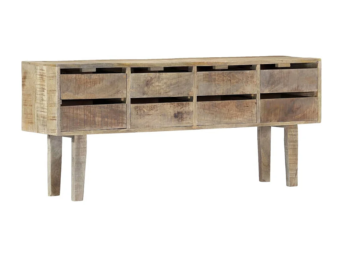 Credenza cassettiera cassettiera mobile contenitore organizer cucina soggiorno soggiorno 140 x 30 x 60 cm legno massello di mango marrone 02_0029548