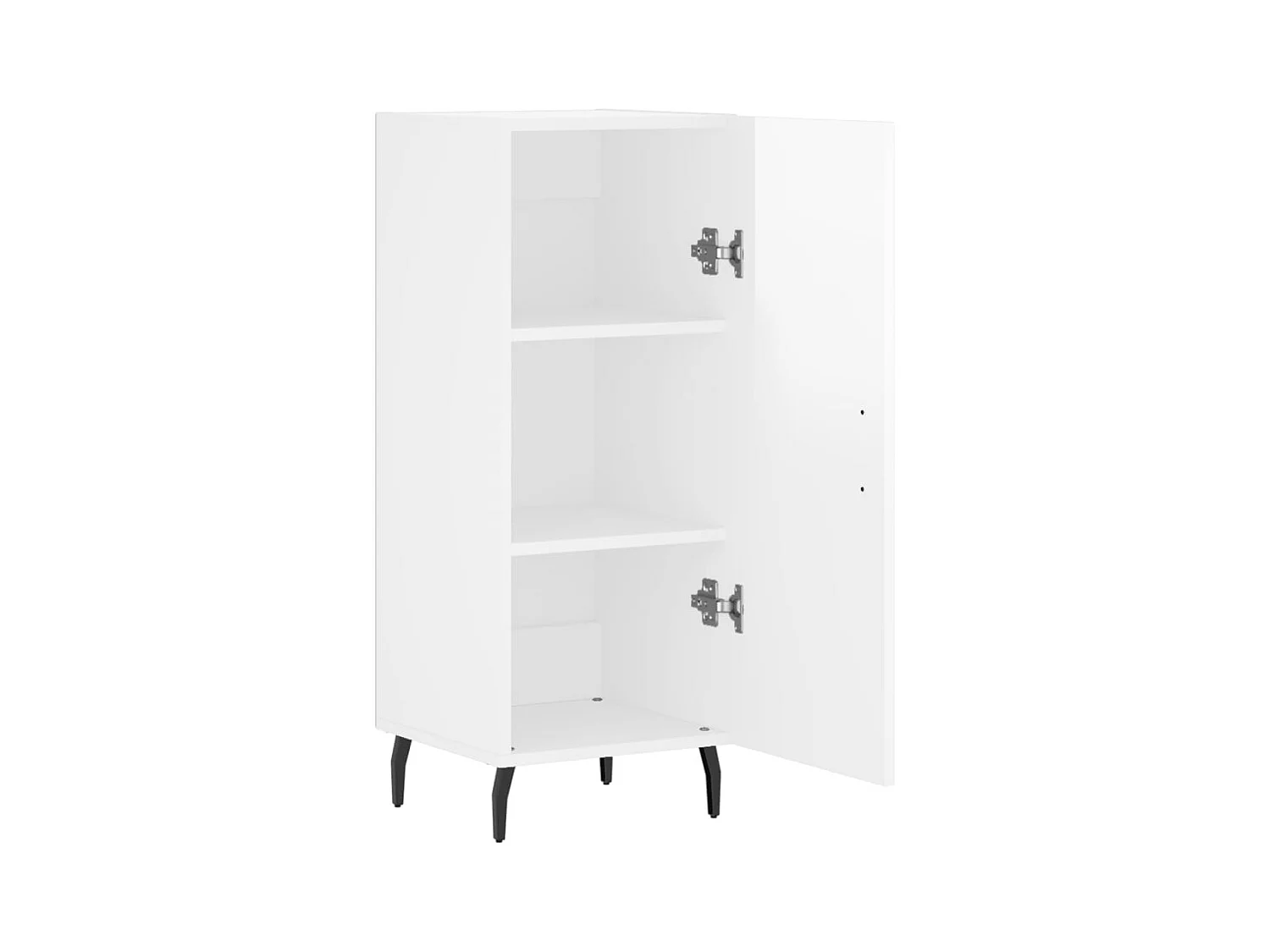 Credenza buffet cassettiera mobile contenitore organizer cucina soggiorno lucido 34,5 x 34 x 90 cm derivati ​​del legno bianco 02_0030621