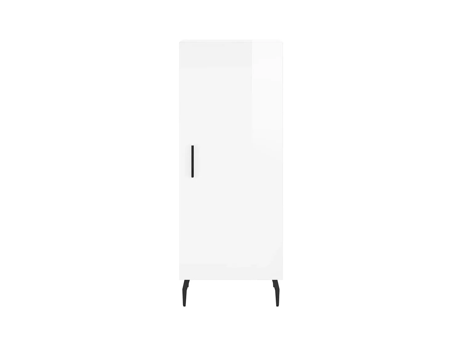 Credenza buffet cassettiera mobile contenitore organizer cucina soggiorno lucido 34,5 x 34 x 90 cm derivati ​​del legno bianco 02_0030621