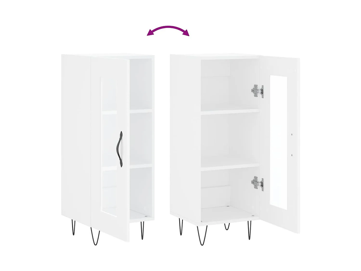 bahut commode armoire bois blanche 34.5 x 34 x 90 cm 02_0030255