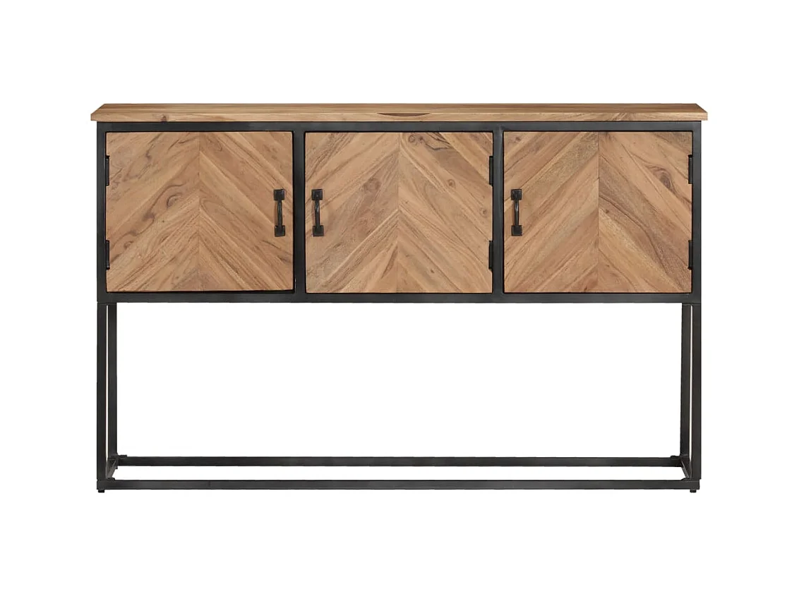 Credenza buffet cassettiera mobile contenitore organizer cucina soggiorno soggiorno 120 x 30 x 75 cm legno massello di acacia marrone 02_0029537
