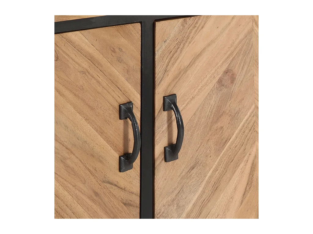 Credenza buffet cassettiera mobile contenitore organizer cucina soggiorno soggiorno 120 x 30 x 75 cm legno massello di acacia marrone 02_0029537