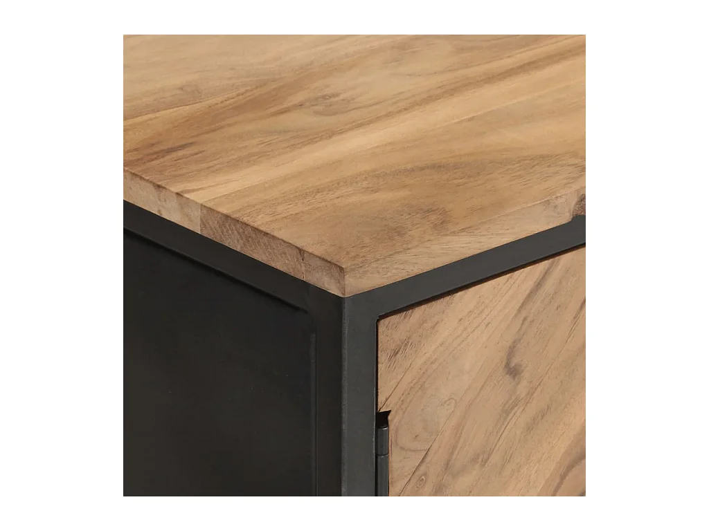 Credenza buffet cassettiera mobile contenitore organizer cucina soggiorno soggiorno 120 x 30 x 75 cm legno massello di acacia marrone 02_0029537