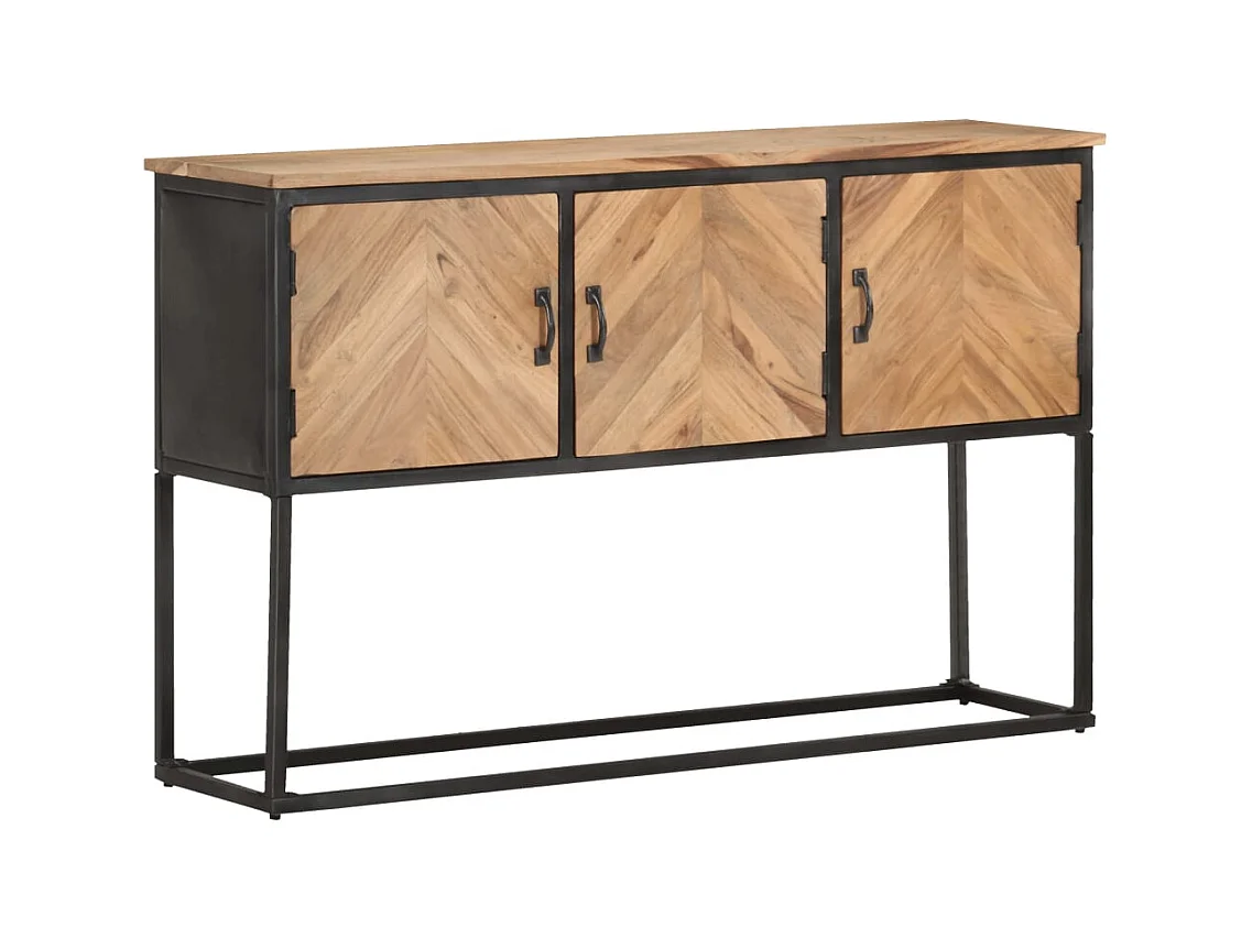 Credenza buffet cassettiera mobile contenitore organizer cucina soggiorno soggiorno 120 x 30 x 75 cm legno massello di acacia marrone 02_0029537
