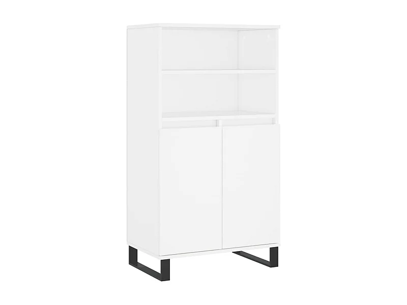 Credenza cassettiera cassettiera mobile contenitore organizer cucina soggiorno soggiorno alto 60 x 36 x 110 cm derivati ​​del legno bianco 02_0032468