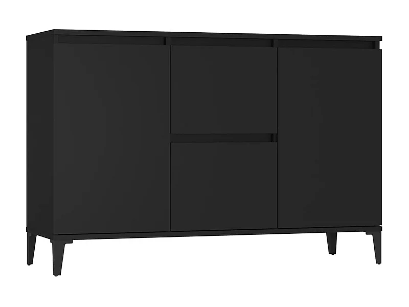 Credenza buffet cassettiera mobile contenitore organizer cucina soggiorno soggiorno 104 x 35 x 70 cm pannelli compositi nero 02_0035827