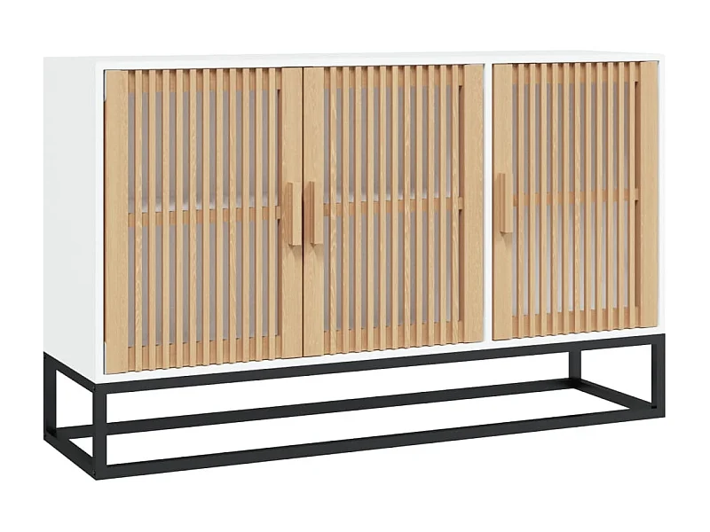 Credenza cassettiera cassettiera mobile contenitore organizer cucina soggiorno soggiorno 105 x 30 x 65 cm derivati ​​del legno bianco 02_0030190