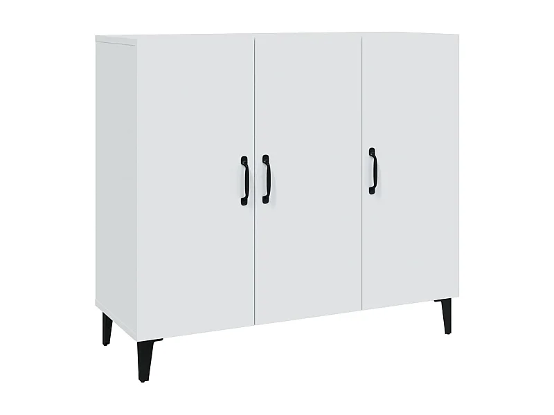 Aparador buffet cómoda mueble mueble de almacenaje organizador cocina salón salón 90 x 34 x 80 cm madera contrachapada blanco 02_0030529