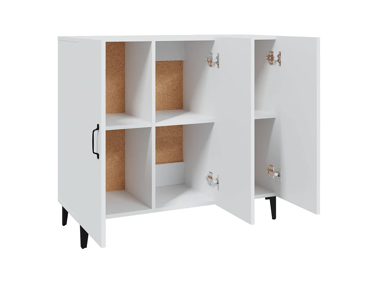 Credenza buffet cassettiera mobile contenitore organizer cucina soggiorno soggiorno 90 x 34 x 80 cm derivati ​​del legno bianco 02_0030529