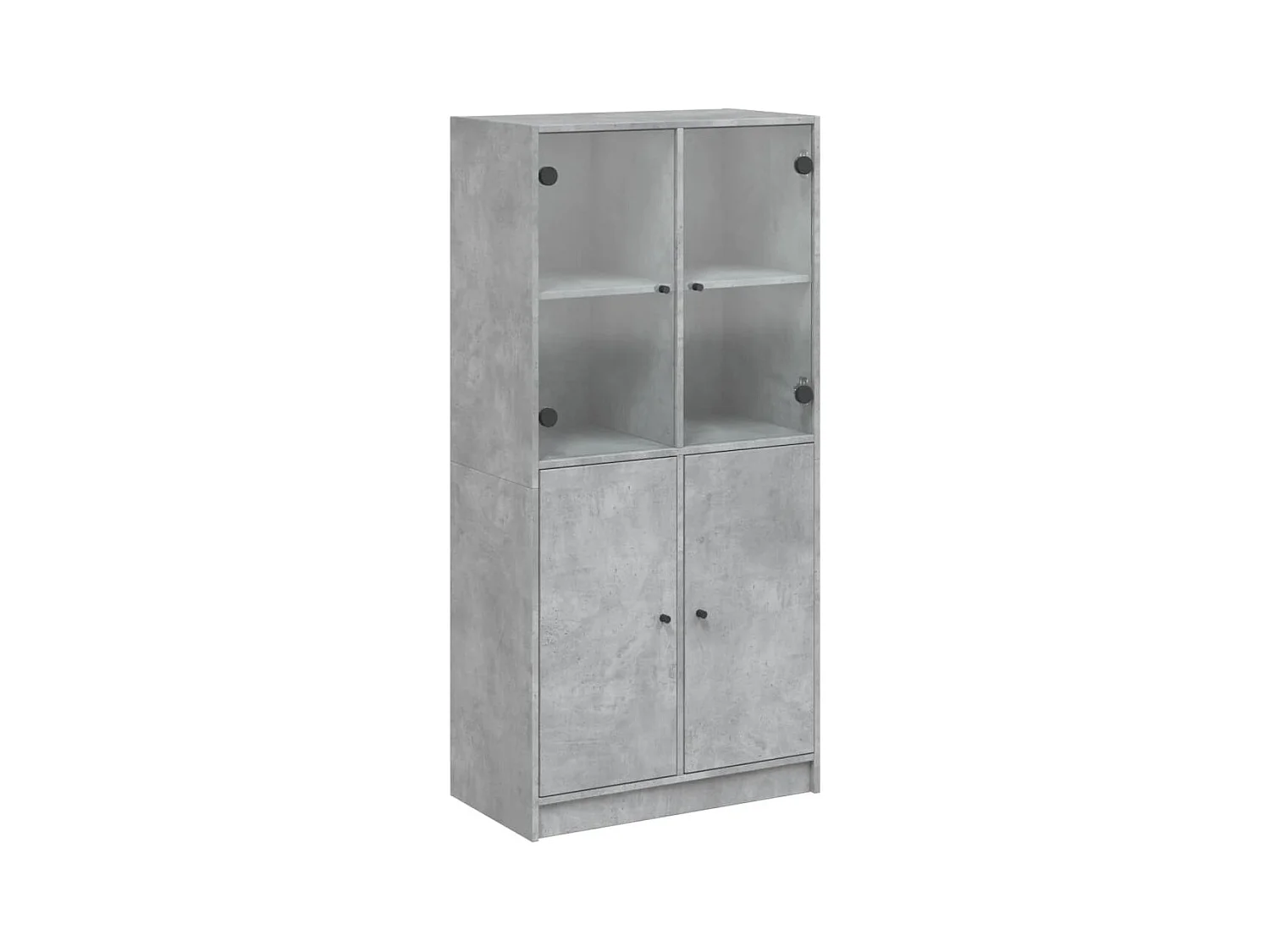 Aparador buffet cómoda armario mueble organizador cocina salón salón alto con puertas 68 x 37 x 142 cm madera contrachapada gris 02_0032240