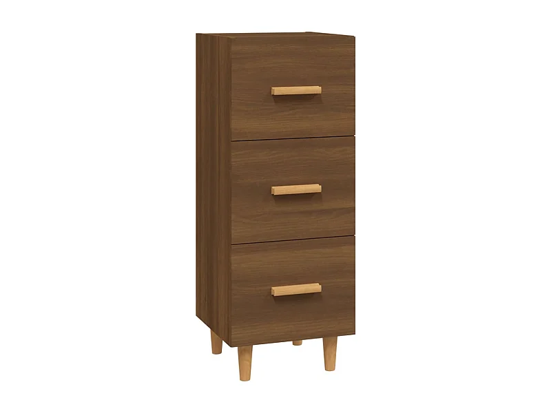 Credenza buffet cassettiera mobile contenitore organizer cucina soggiorno soggiorno 34,5 x 34 x 90 cm derivati ​​del legno marrone 02_0031209