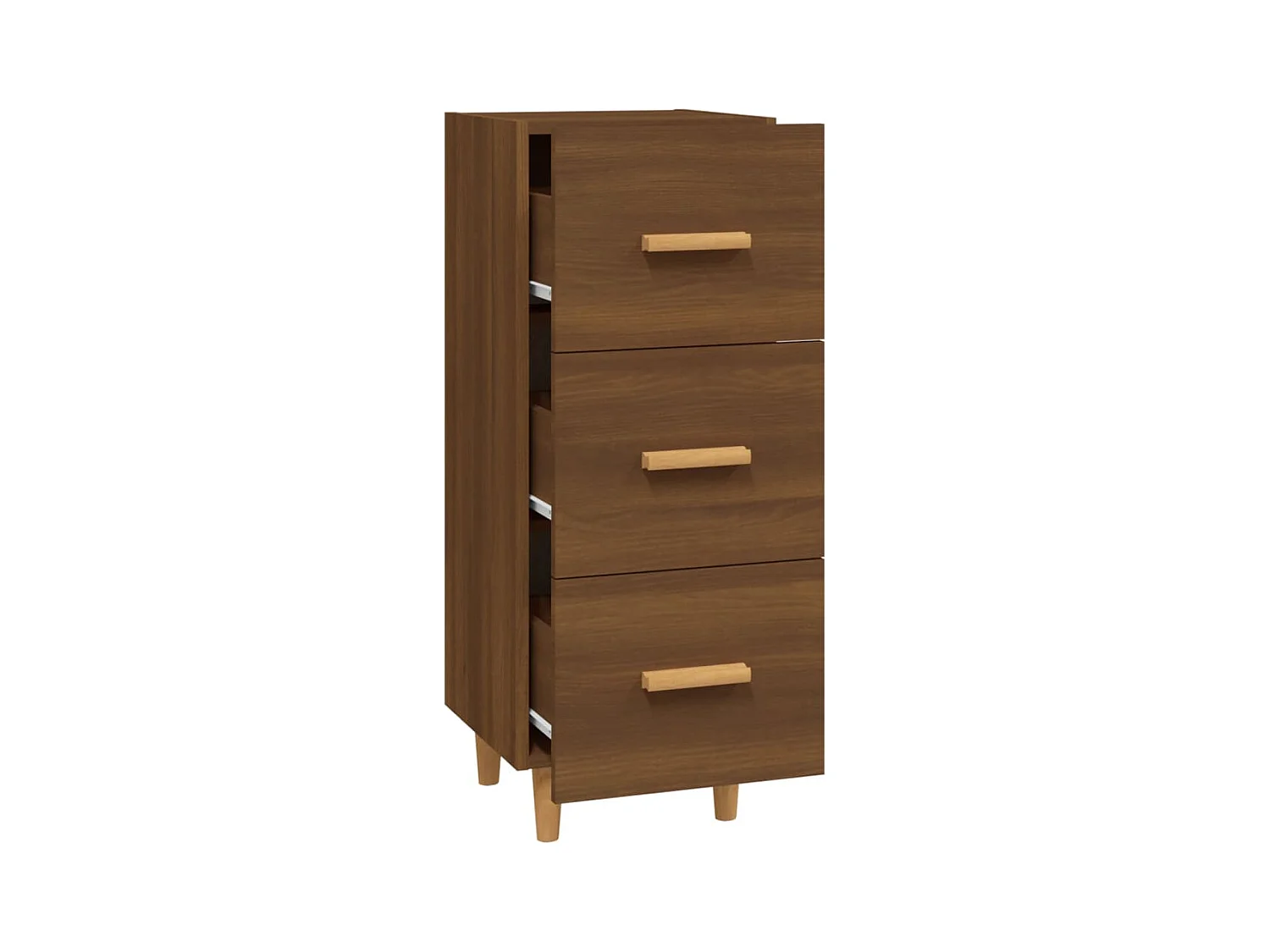 Credenza buffet cassettiera mobile contenitore organizer cucina soggiorno soggiorno 34,5 x 34 x 90 cm derivati ​​del legno marrone 02_0031209