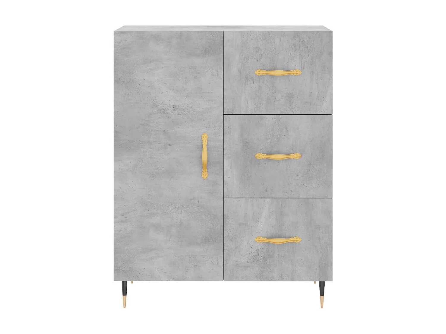Credenza buffet cassettiera mobile contenitore organizer cucina soggiorno soggiorno 69,5 x 34 x 90 cm derivati ​​del legno grigio 02_0032071