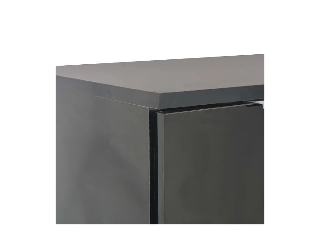 Aparador buffet cómoda armario mueble organizador cocina salón brillante 107 x 35 x 80,5 cm negro 02_0036163