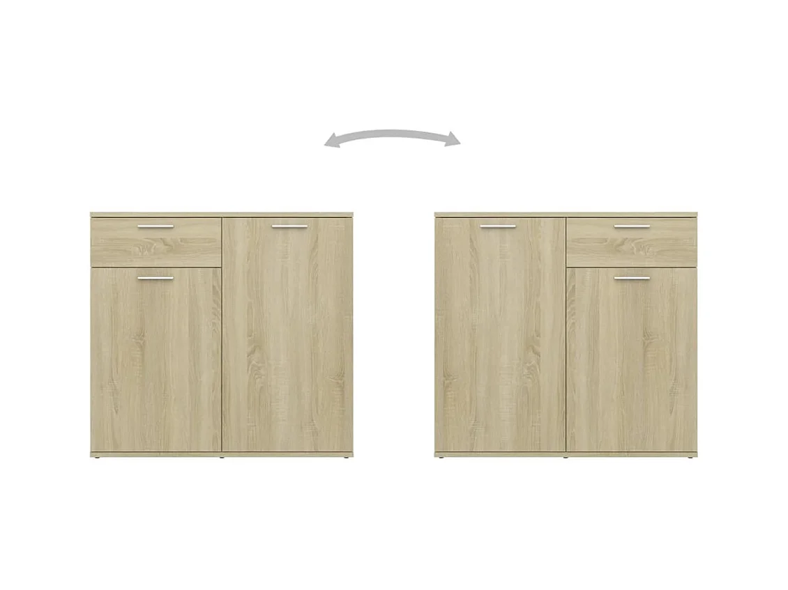 Buffet aparador cômoda armário armário organizador cozinha sala sala Sonoma 80 x 36 x 75 cm madeira trabalhada marrom 02_0031720