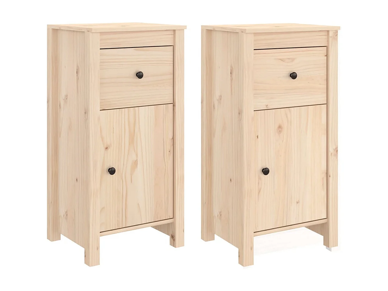 Credenza buffet cassettiera mobile contenitore organizer cucina soggiorno soggiorno set da 2 40 x 35 x 80 cm legno massello di pino marrone 02_0036639