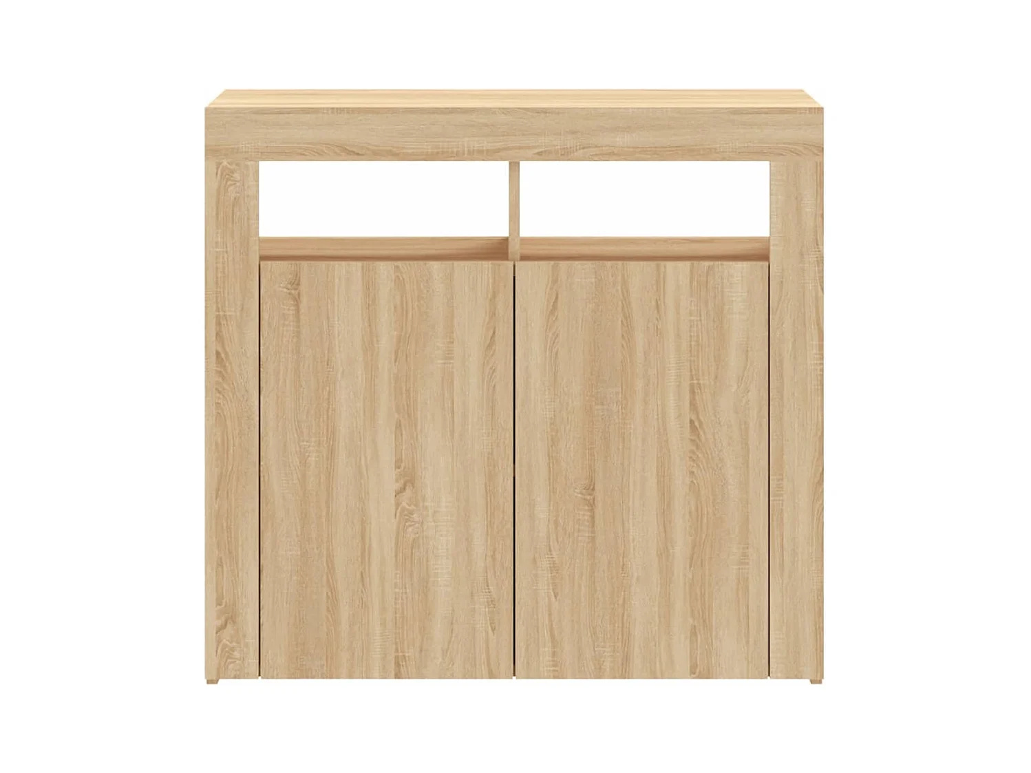 Buffet aparador cômoda armário organizador de unidade cozinha sala sala com luzes LED Sonoma 80 x 35 x 75 cm marrom 02_0029968