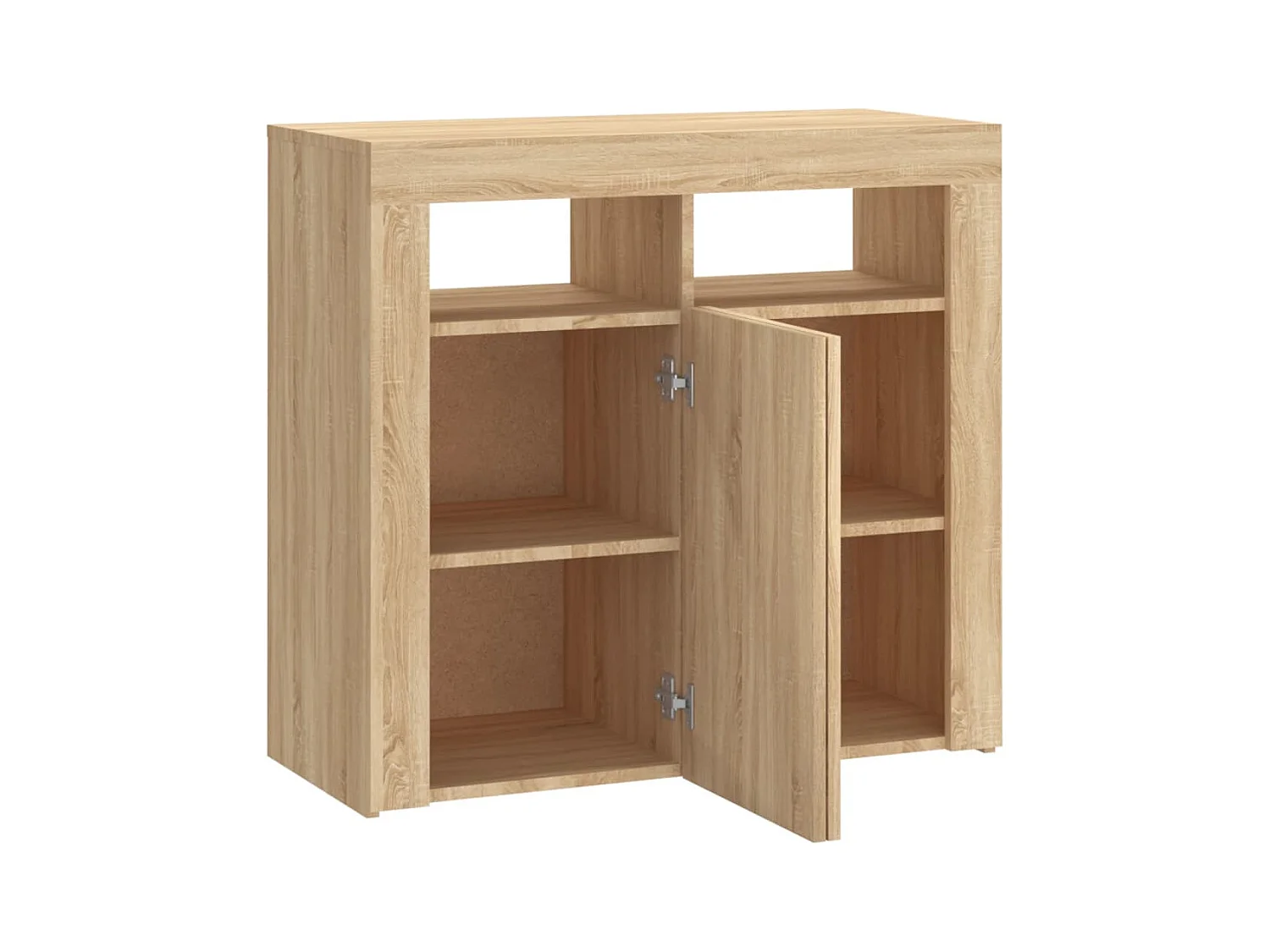 Buffet aparador cômoda armário organizador de unidade cozinha sala sala com luzes LED Sonoma 80 x 35 x 75 cm marrom 02_0029968