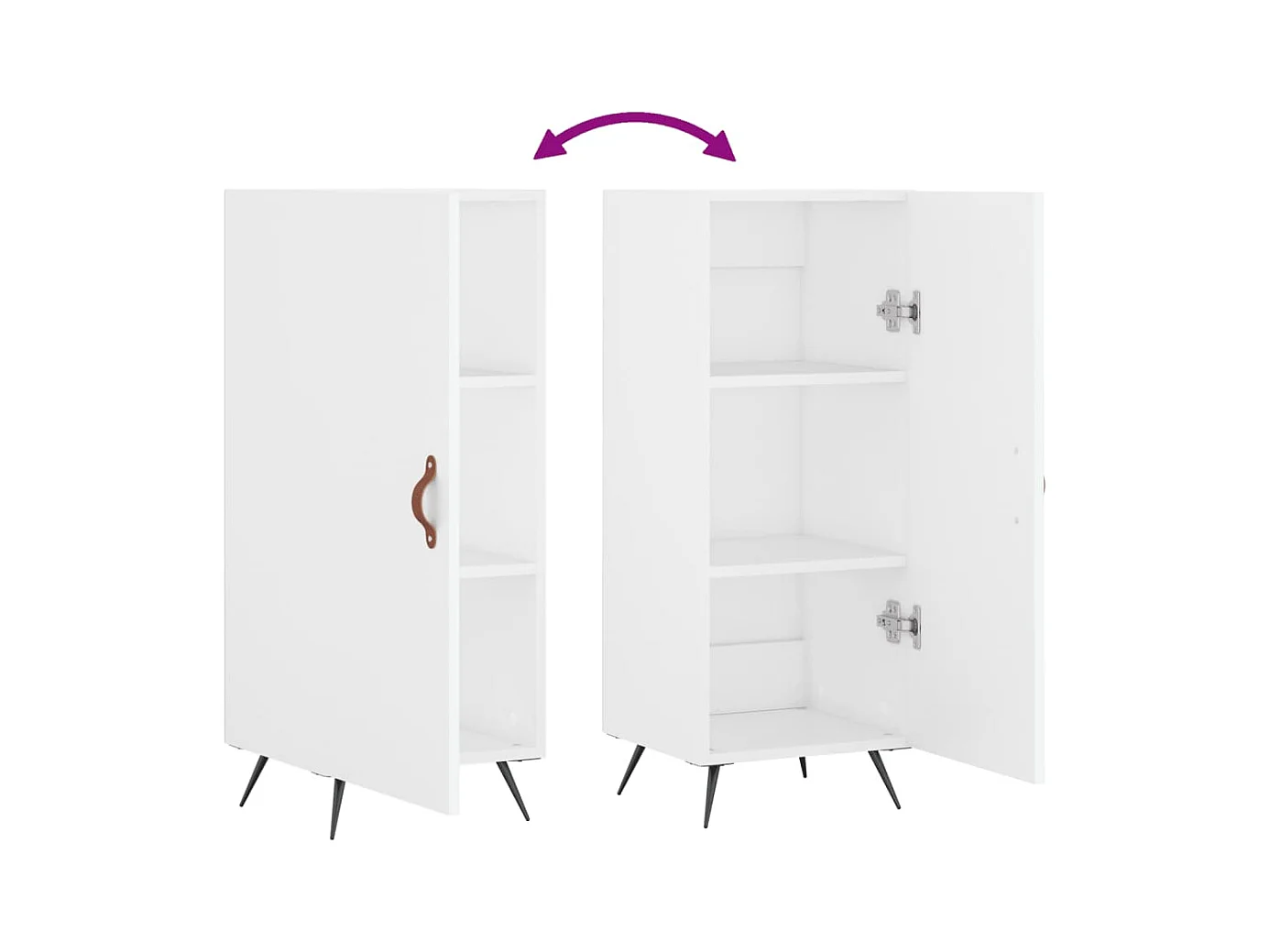 Buffet aparador cômoda armário unidade de armazenamento organizador cozinha sala sala 34,5 x 34 x 90 cm madeira trabalhada branca 02_0030247