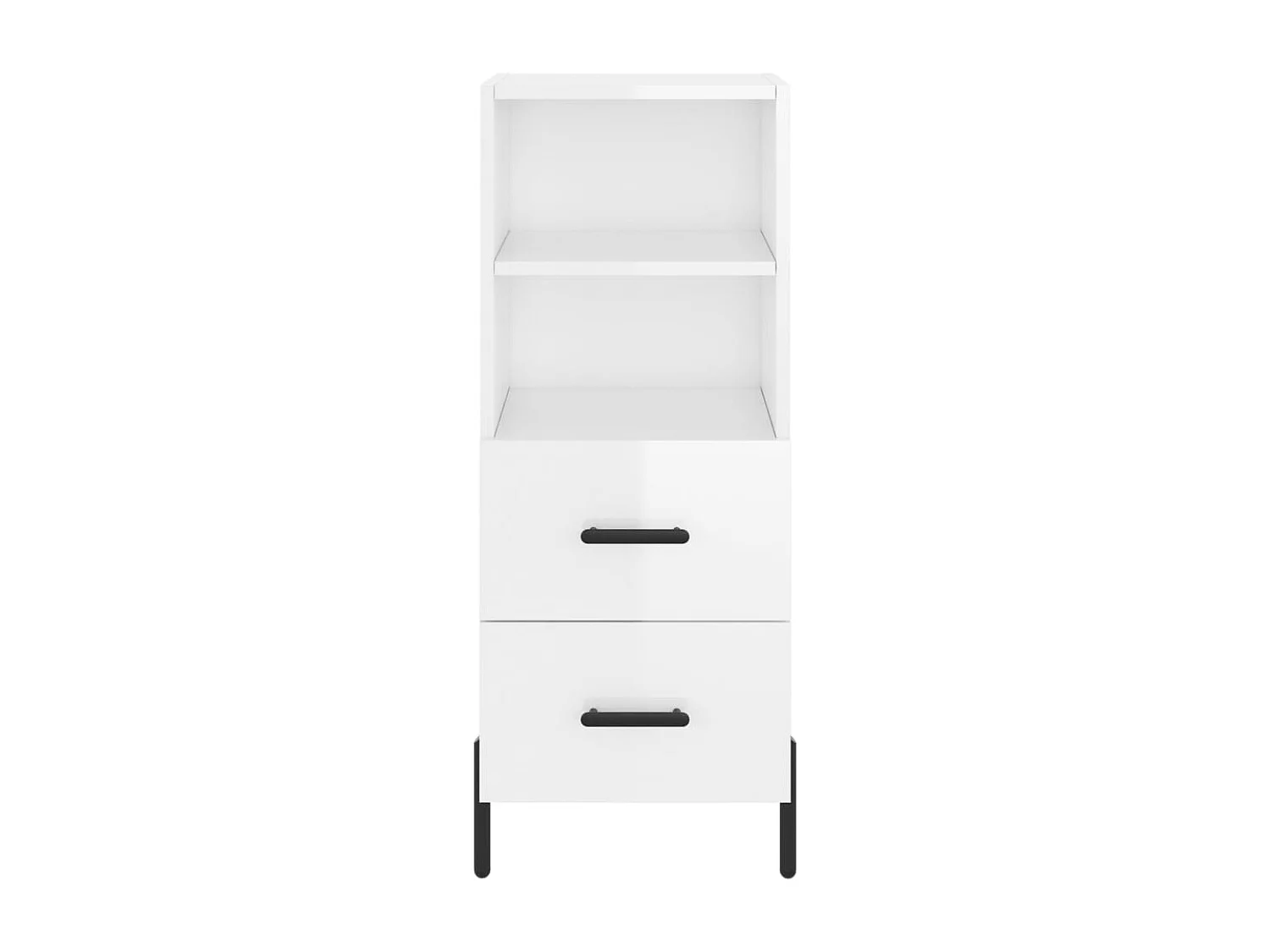 Buffet aparador cômoda armário unidade de armazenamento organizador cozinha sala brilhante 34,5 x 34 x 90 cm madeira trabalhada branca 02_0030600