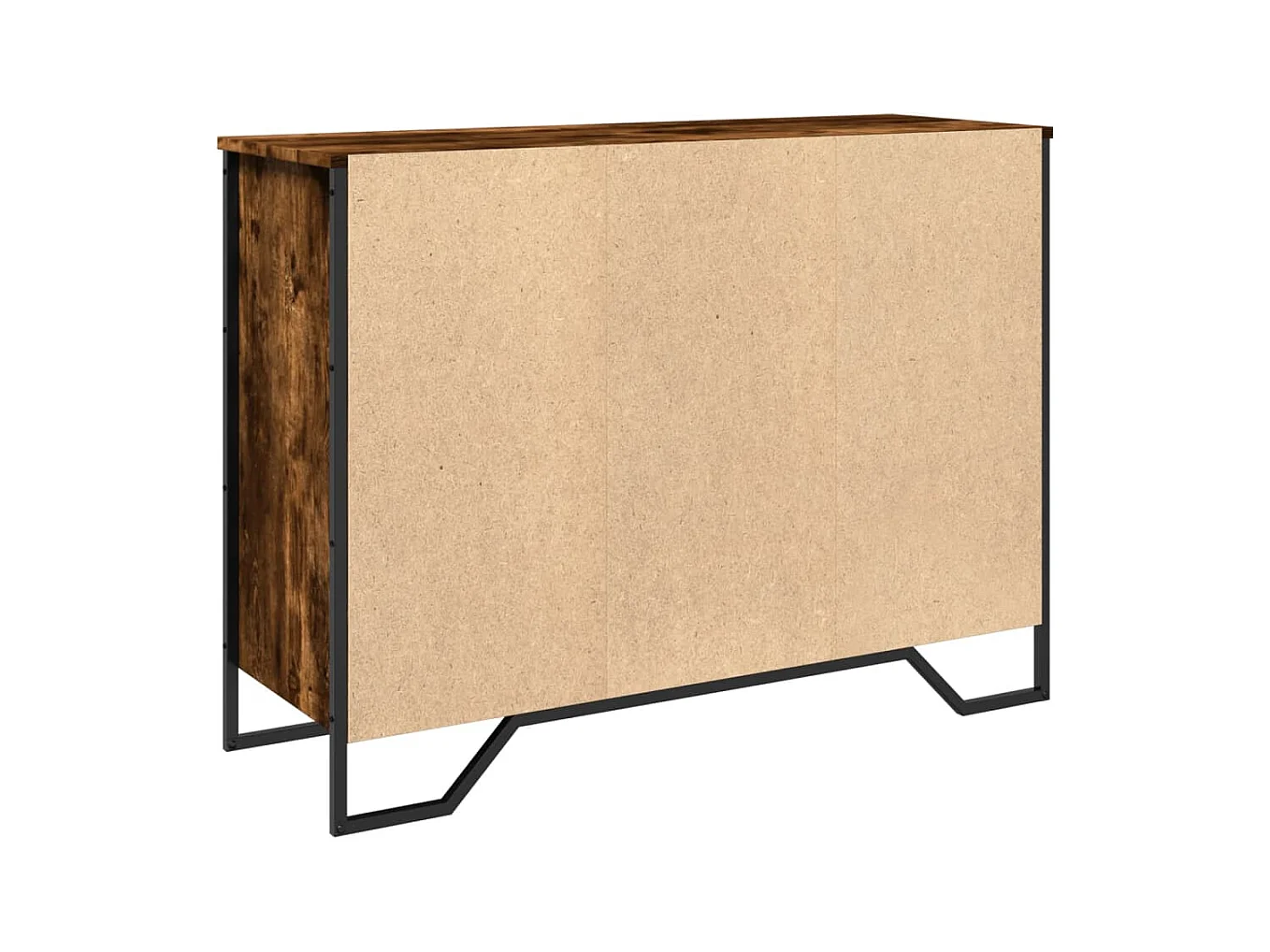 Buffet aparador cômoda armário unidade de armazenamento organizador cozinha sala de estar 101 x 35,5 x 74,5 cm madeira trabalhada marrom 02_0030843