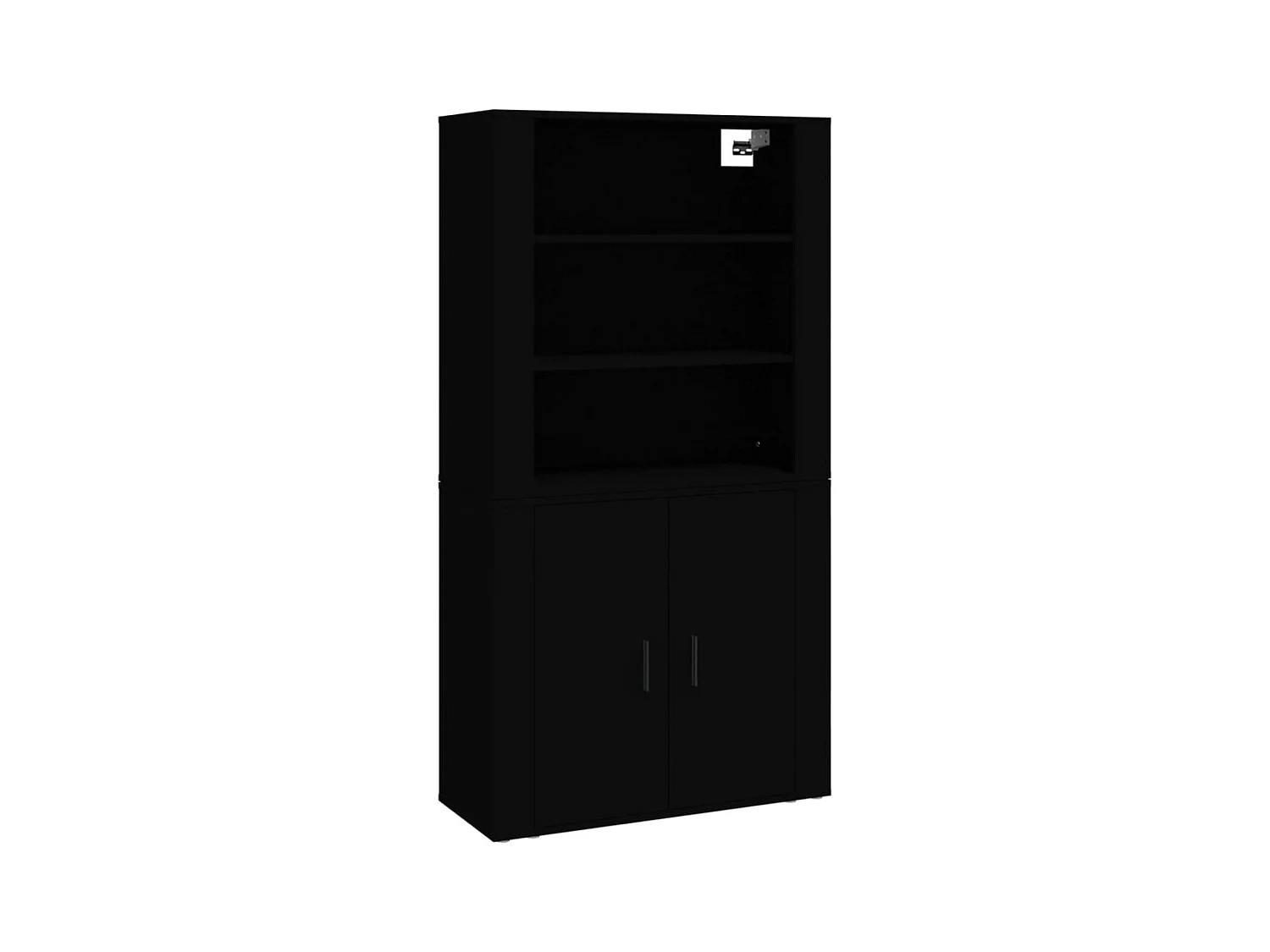 Credenza buffet cassettiera mobile contenitore organizer cucina soggiorno soggiorno legno multistrato nero 02_0035142