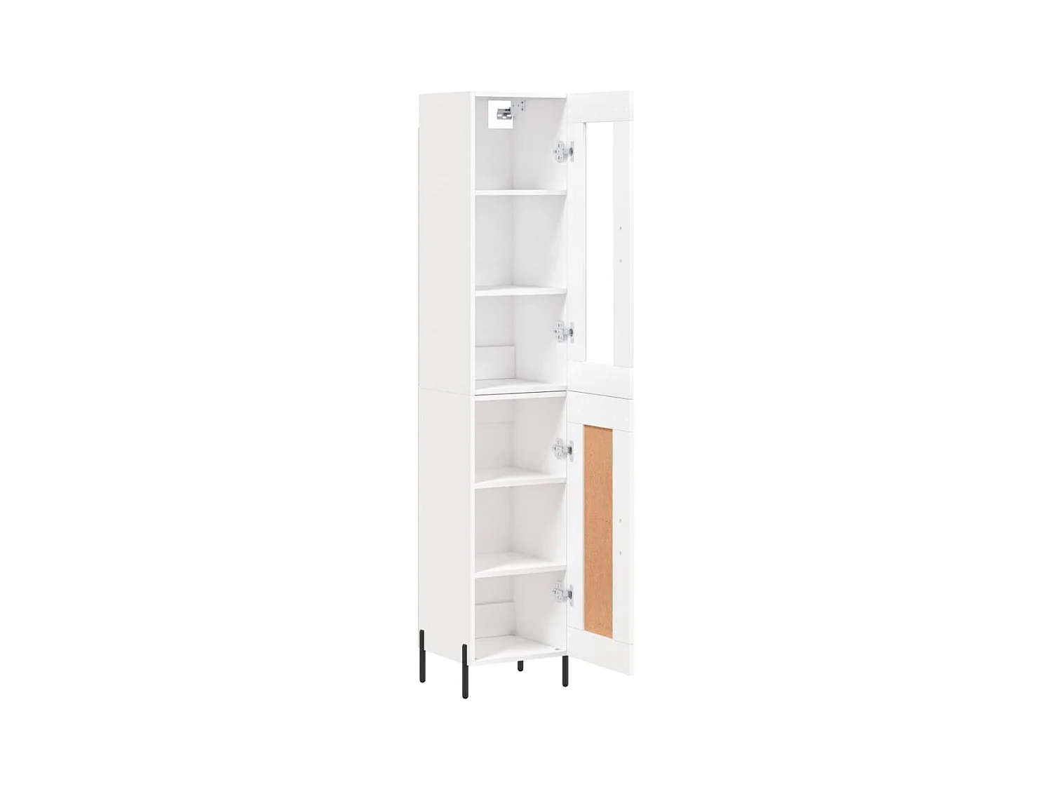 Credenza cassettiera cassettiera mobile contenitore organizer cucina soggiorno soggiorno alto 34,5 x 34 x 180 cm derivati ​​del legno bianco 02_0032373