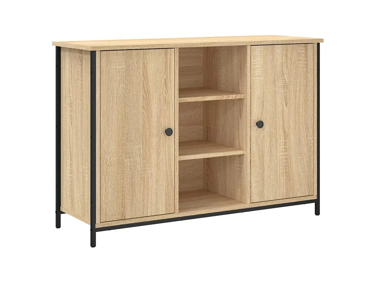Credenza cassettiera cassettiera mobile contenitore organizer cucina soggiorno soggiorno Sonoma 100 x 35 x 70 cm derivati ​​del legno marrone 02_0031458