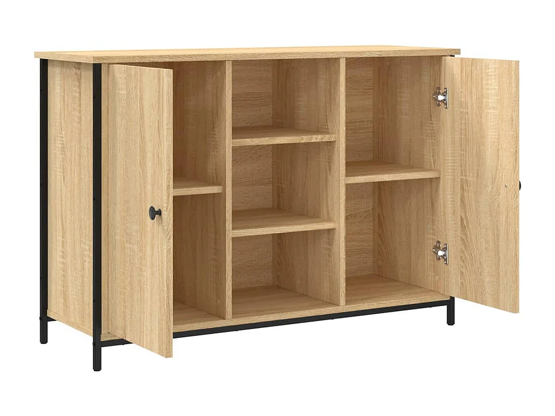 Credenza cassettiera cassettiera mobile contenitore organizer cucina soggiorno soggiorno Sonoma 100 x 35 x 70 cm derivati ​​del legno marrone 02_0031458