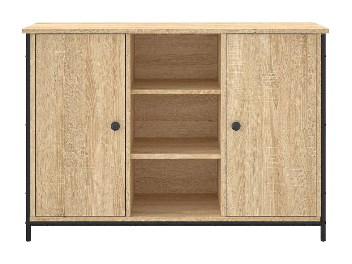Credenza cassettiera cassettiera mobile contenitore organizer cucina soggiorno soggiorno Sonoma 100 x 35 x 70 cm derivati ​​del legno marrone 02_0031458