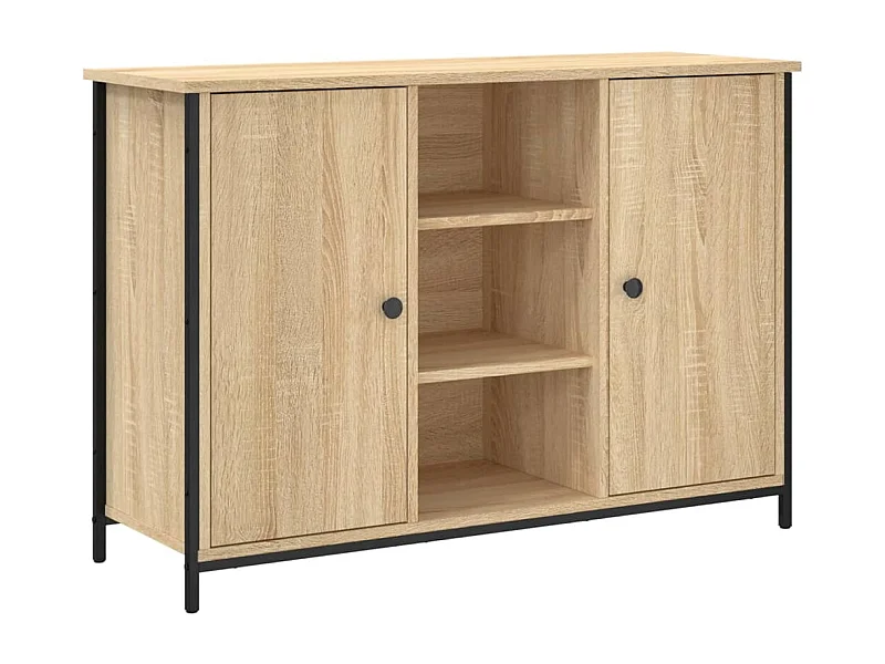 Credenza cassettiera cassettiera mobile contenitore organizer cucina soggiorno soggiorno Sonoma 100 x 35 x 70 cm derivati ​​del legno marrone 02_0031458