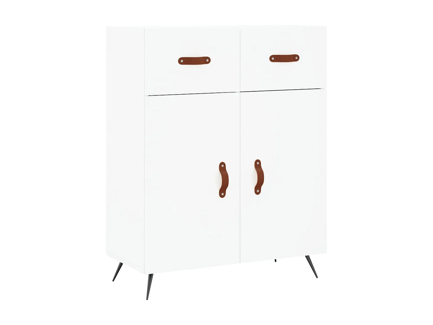 Aparador buffet cómoda armario mueble organizador cocina salón salón alto 69,5 x 34 x 180 cm madera contrachapada blanco 02_0032608